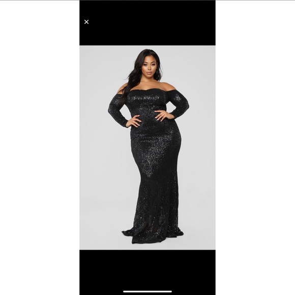 Fashion Nova Dresses & Skirts - NWT Black sequin sweetheart neckline dress